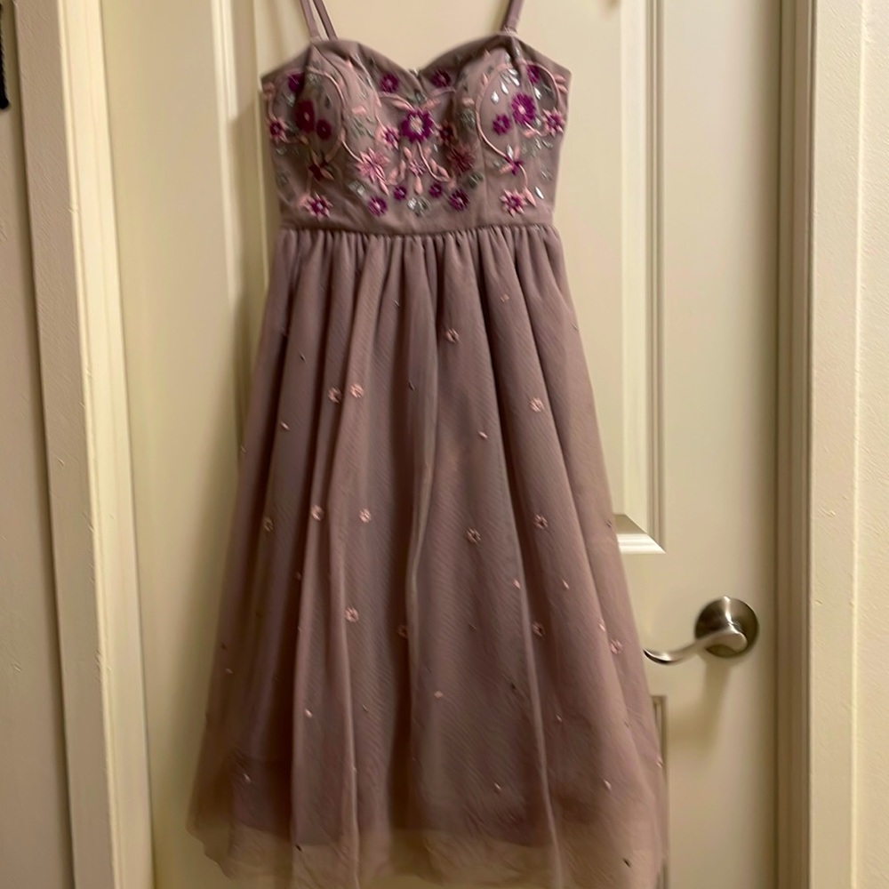 Gorgeous embroidered tea length dress